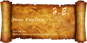 Hess Evelina névjegykártya